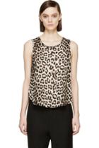 Rag And Bone Beige Leopard Silk Top