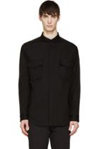Moncler Gamme Rouge Black Gabardine Utility Shirt
