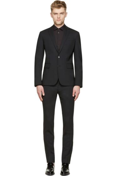 Dsquared2 Black Wool Paris Suit