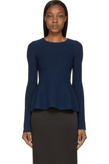 Calvin Klein Collection Navy Tenchical Mesh Sonya Sweater