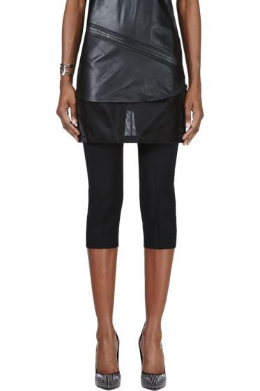 Maison Margiela Black Mesh Skirt Layered Trousers
