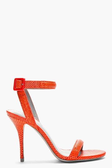 Alexander Wang Vermillion Red Leather Karung Sandals