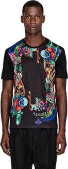 Juun.j Ssense Exclusive Black Gear-print T-shirt