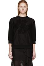 Erdem Black Eyelet And Lace Aria Pullover