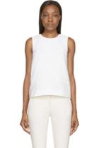 Mary Katrantzou White Alphabet Jacquard Sleeveless Top