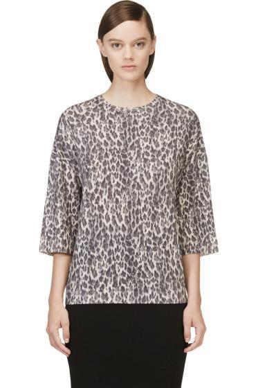 Giambattista Valli Black Leopard Cashmere Sweater