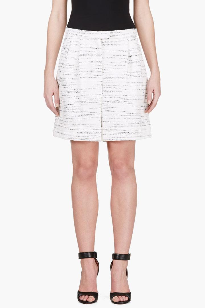 Giambattista Valli Black And Ivory Marled Bermuda Shorts