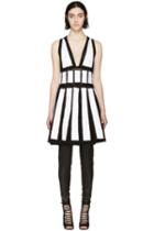 Givenchy Black And White Studded Crochet Dress