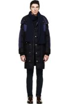 Moncler Navy Cashmere Scarf