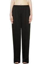 Calvin Klein Collection Black Hammered Satin Welma Trousers
