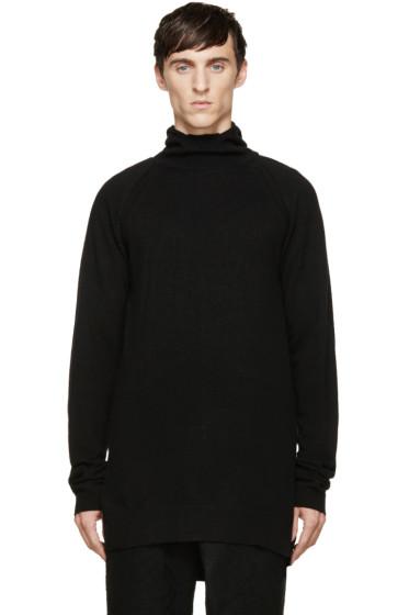 D.gnak By Kang.d Black Knit Hooded Turtleneck
