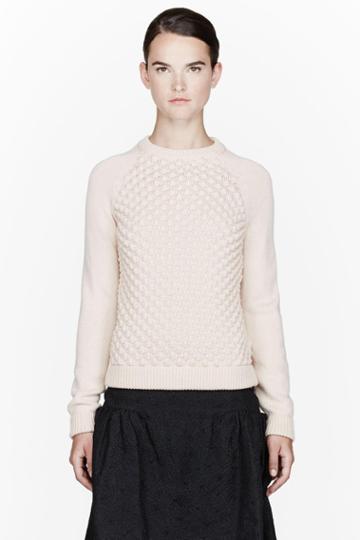 Chloe Pink Bubble Knit Sweater