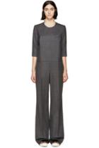 Stella Mccartney Charcoal Wide-leg Jumpsuit
