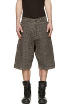 Ktz Grey Denim Croc Washed Shorts