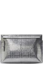 Loewe Silver Embossed Pouch