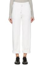 Raquel Allegra Ivory Fleece Lounge Pants