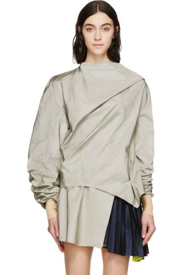 Thomas Tait Grey Sculptural Memory Top