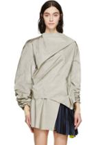 Thomas Tait Grey Sculptural Memory Top