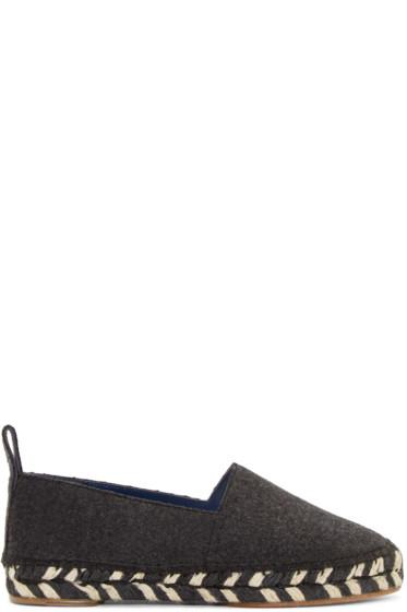 Proenza Schouler Black Felt Espadrilles