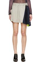 Thomas Tait Grey Taffeta And Satin Memory Skirt
