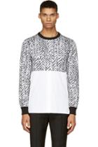 Krisvanassche Ssense Exclusive Black And White Chevron Hybrid Shirt
