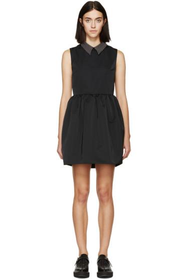 Mcq Alexander Mcqueen Black Studded Collar Party Dress