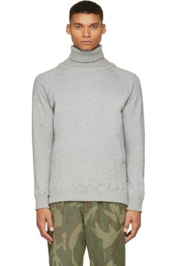 Sasquatchfabrix Grey Layered Turtleneck Sweater