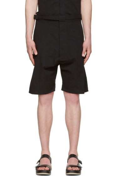 Siki Im Black Seersucker Shorts