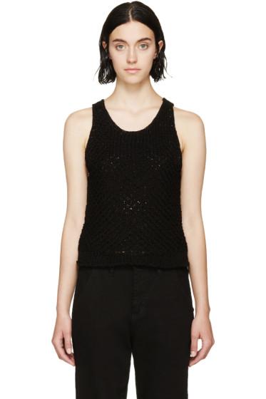 Rag And Bone Black Crocheted Lizette Top