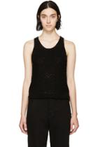 Rag And Bone Black Crocheted Lizette Top