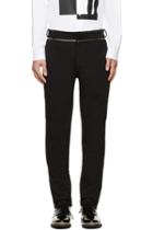 Mcq Alexander Mcqueen Black Zipper Trim Trousers