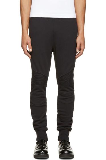 Balmain Black Biker Lounge Pants