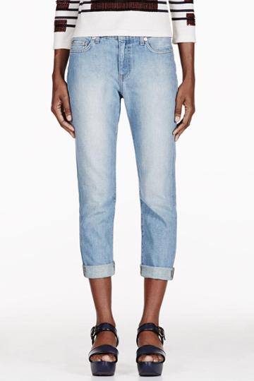 Band Of Outsiders Blue Faded Boyfriend Jeans
