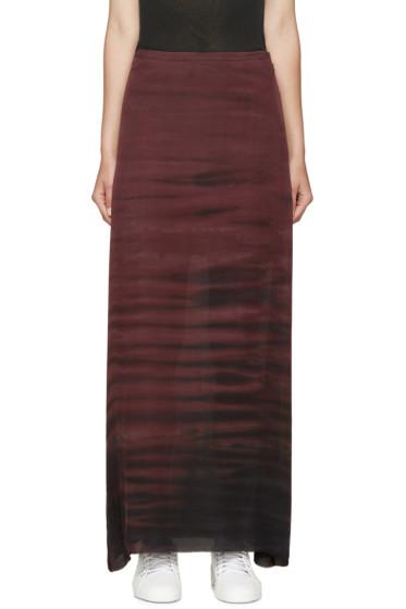 Raquel Allegra Plum Sunset Silk Skirt