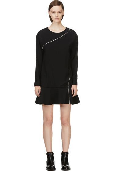 Jay Ahr Black Zip-wrap Phenice Dress