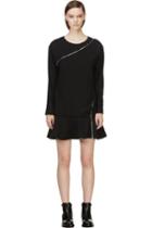 Jay Ahr Black Zip-wrap Phenice Dress