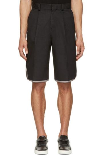 Johnlawrencesullivan Black Perforated Basketball Shorts