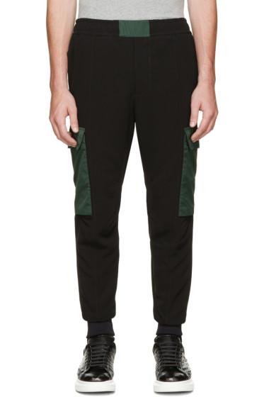 Alexander Mcqueen Black And Green Lounge Pants