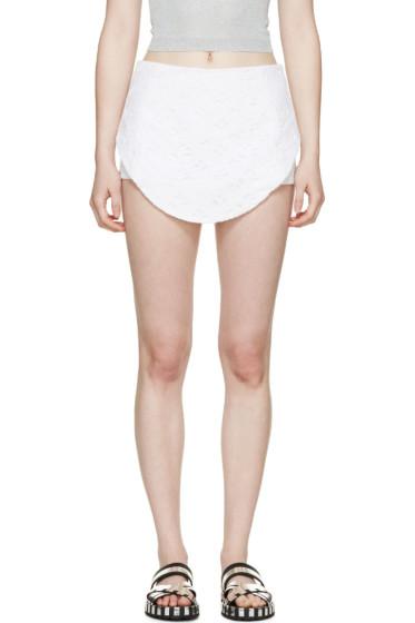 Kenzo White Eyelet Logo Flying Shorts