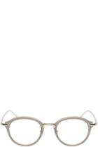 Thom Browne Grey And Silver Wire Optical Glasses