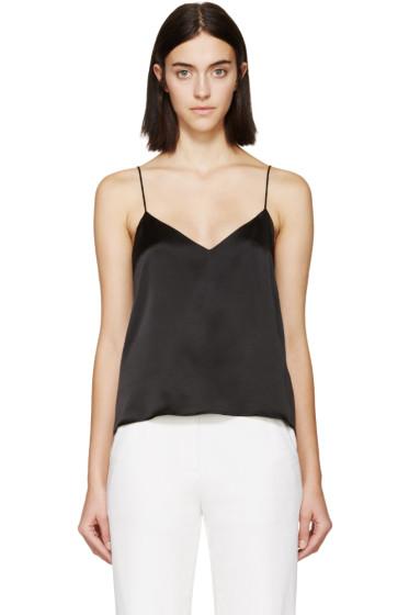 Raquel Allegra Black Silk Vest Camisole