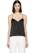 Raquel Allegra Black Silk Vest Camisole