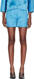 Roksanda Teal Sheen Francine Shorts