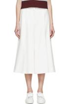 Stella Mccartney White Cropped Wide-leg Trousers