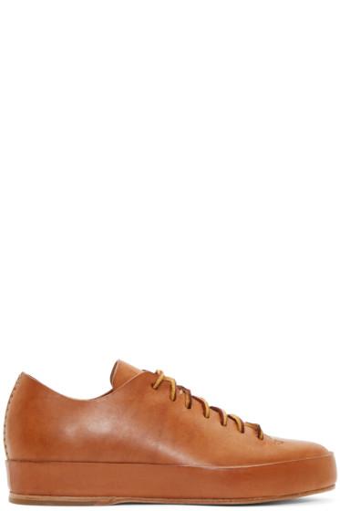 Feit Brown Leather Low-top Sneakers