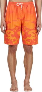 Katie Eary Orange Sunset Camo Swim Shorts