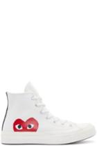 Comme Des Garçons Play White Heart Logo Converse Edition High-top Sneakers