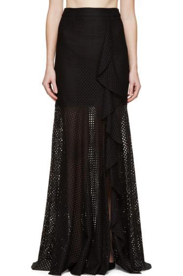 Erdem Black Ruffle Georgia Skirt