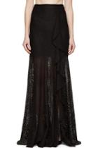 Erdem Black Ruffle Georgia Skirt
