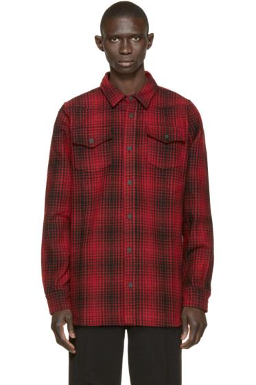 Off-white Red And Black Tartan Shirt